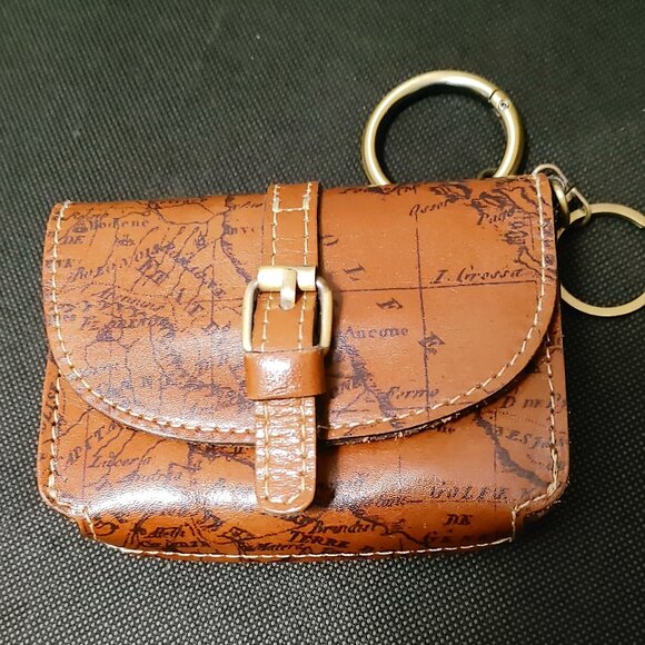 Patricia Nash map print Torri key fob purse NWOT - Picture 1 of 3